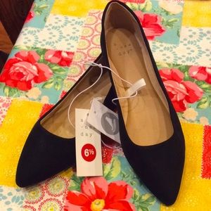 Black, Memory Foam Flats